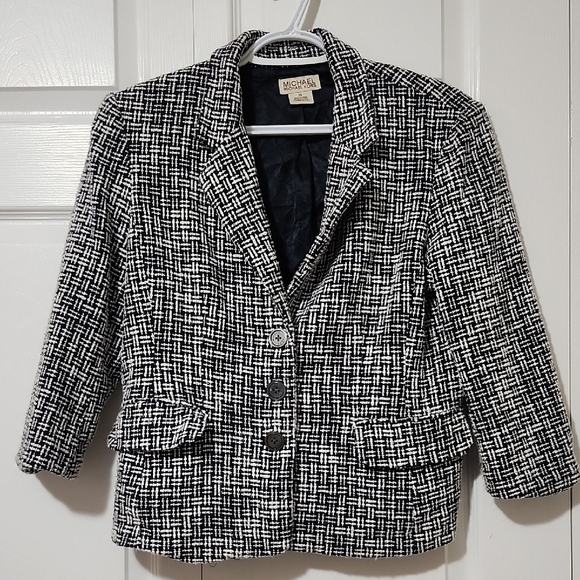 Michael Kors Jackets & Blazers - Michael Kors Black and White Checkered Blazer